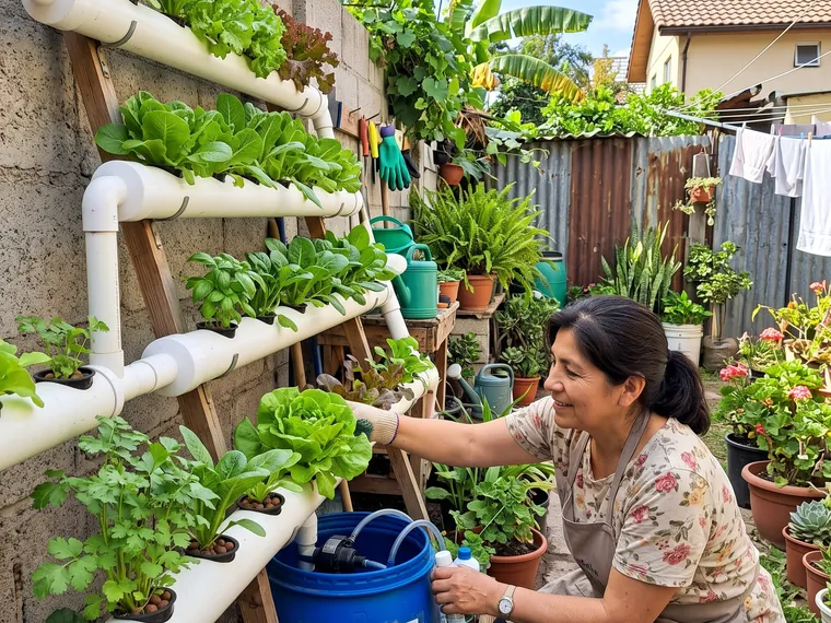 Cultivo hidropónico vertical